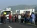 Transportistas bloquean ambos sentidos de la autopista México–Puebla por inseguridad